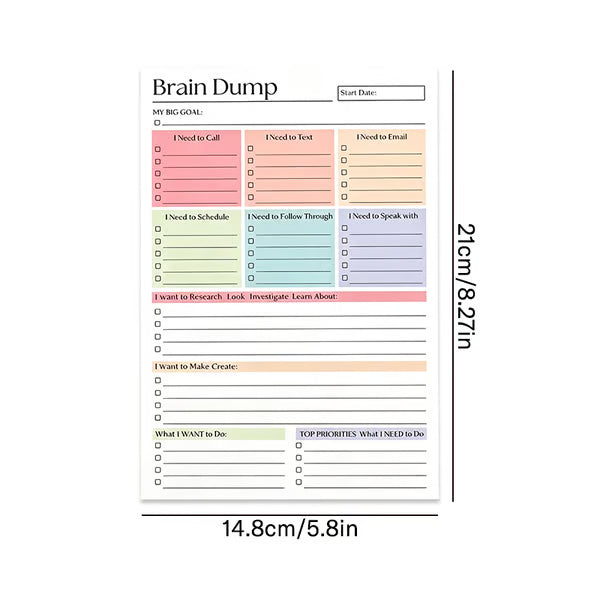 ADHD Brain Dump Planner Pad