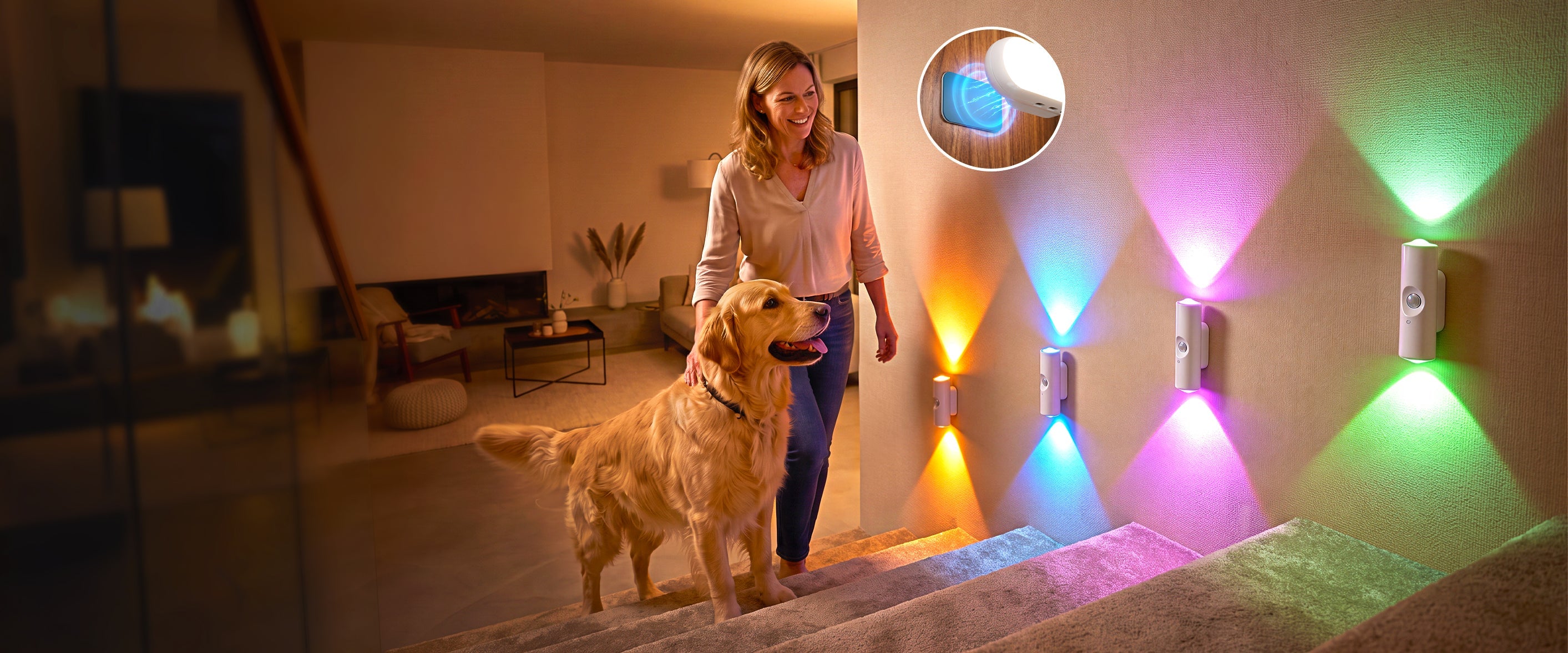 LED motion sensor night light hero